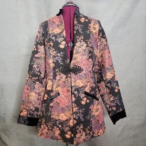 Soft Surroundings Westbury Garden Metallic Jacquard Jacket Size M